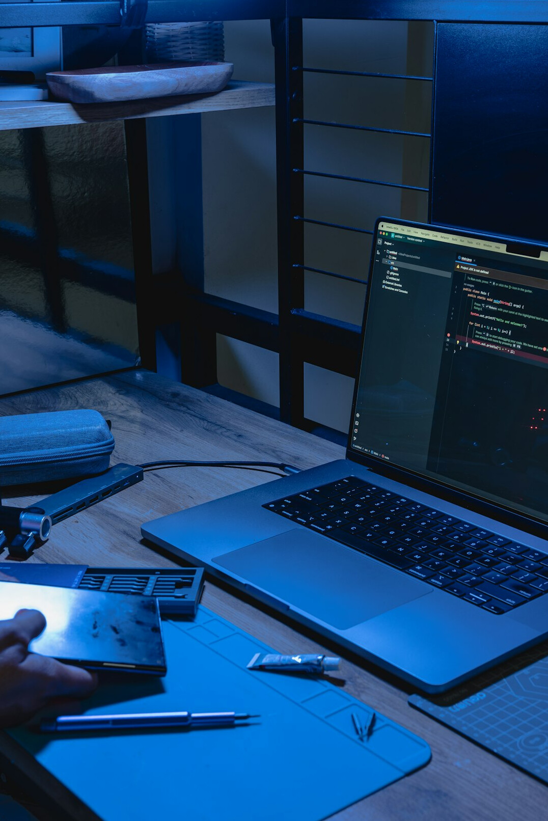 developer working on laptop at desk