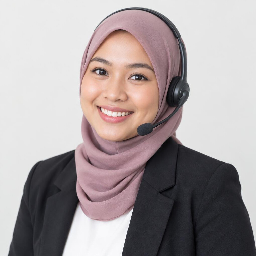 Studio portrait of a Malay Singaporean female student admissions advisor